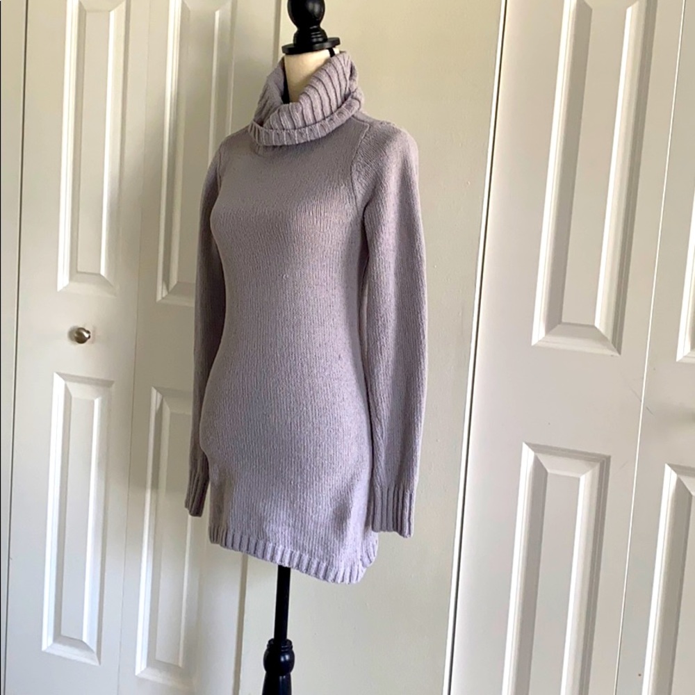Turtleneck sweat mini dress